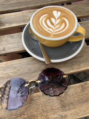 Oat milk flat white  at Coffee Room in Prague