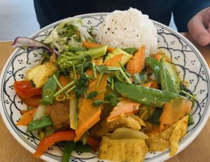 Tofu and vegetables  at +84 Asian Restaurant in Berlin