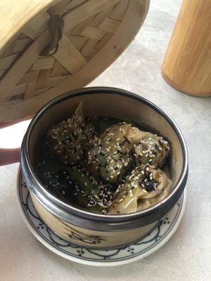 Dumplings with Spinach  at +84 Asian Restaurant in Berlin