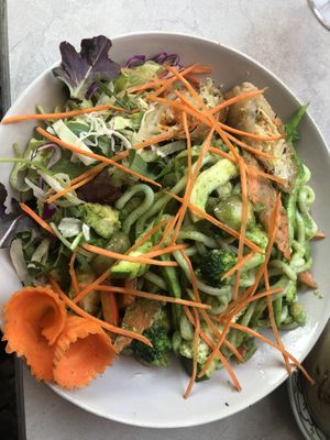 Udon Noodles with veggies and tofu   at +84 Asian Restaurant in Berlin