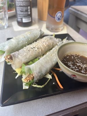 Vegan duck pancake rolls   at +84 Asian Restaurant in Berlin