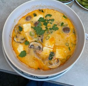 Sweet potato soup (9,50€)  at +84 Asian Restaurant in Berlin