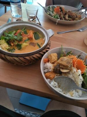 half eaten - beautifully presented at +84 Asian Restaurant in Berlin