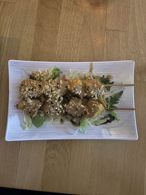 Vegan chicken satay   at +84 Asian Restaurant in Berlin
