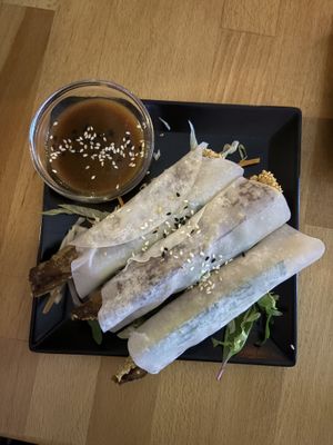 Vegan duck rolls   at +84 Asian Restaurant in Berlin