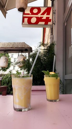some cold drinks for hot day at +84 Asian Restaurant in Berlin