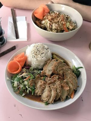 Faux Duck Hoisin and Sticky Rice. at +84 Asian Restaurant in Berlin