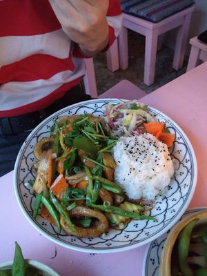 Vegan octopus at +84 Asian Restaurant in Berlin