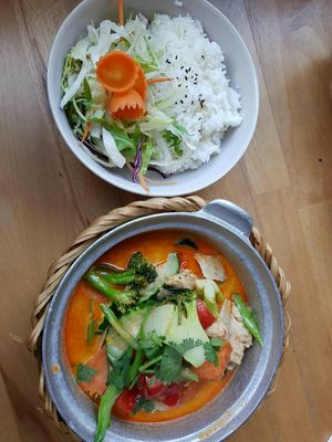 With "chicken" at +84 Asian Restaurant in Berlin