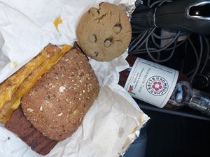 I got the jersey shore 🥪with a cookie 🍪 and kombucha pineapple 🍍 twist . This is my second time here, and these sandwiches  are delicious 🥪 at Love Again Local in West Chester