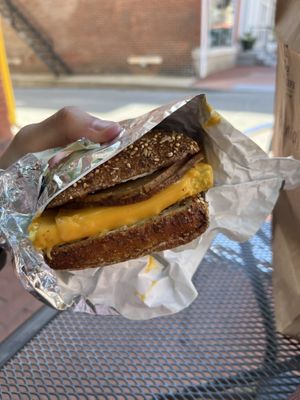 Vegan breakfast sandwich !  at Love Again Local in West Chester