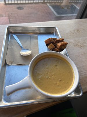 Special- Southwestern Butternut Squash Corn “Chowdah”   at Love Again Local in West Chester