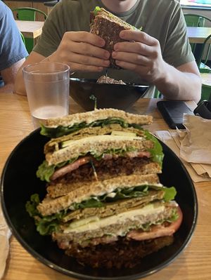 Turkey club (near) and panini italiano   at Love Again Local in West Chester