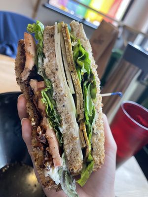 Turkey Club up close and personal 😌 coconut bacon and green apple slices yum yum yum   at Love Again Local in West Chester