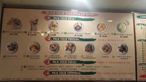 Create-your-own menu. at Micheline's Pita House in La Jolla