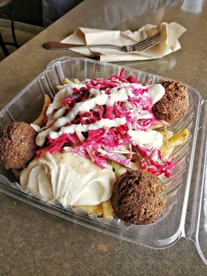 Falafel Fries ($10.50) at Micheline's Pita House in La Jolla