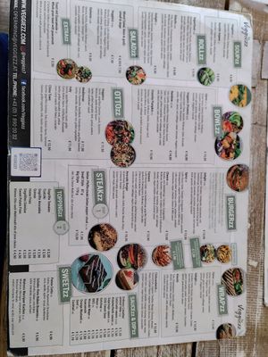Menu at Veggiezz - Opernring in Vienna