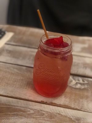 Rose and raspberry lemonade  at Veggiezz - Opernring in Vienna