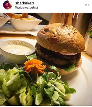 Great burger! at Waipawa - Letna in Prague