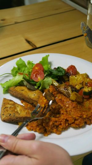 tofu s morskou riaspu a cervenou sosovicou at Waipawa - Letna in Prague