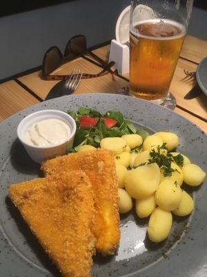 Vegan fried cheese at Waipawa - Letna in Prague