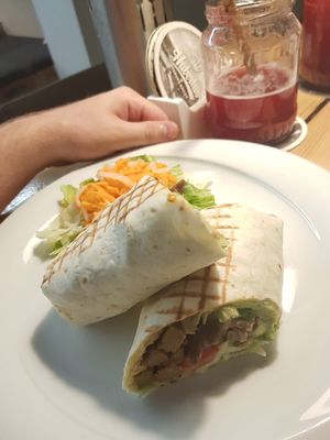 wraps with soy „meat“  at Waipawa - Letna in Prague