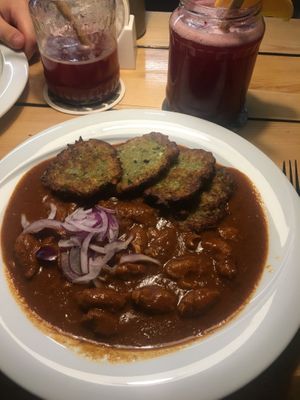 vegan gulash with soy meat at Waipawa - Letna in Prague