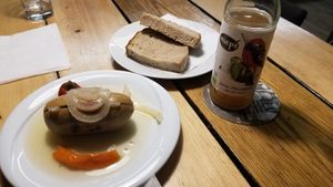 Pickled sausage. Great at Waipawa - Letna in Prague