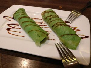 coconut crêpes at Restoran Malaysia in Richmond Hill