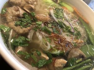 Vegan Beef Pho at Vietnam's Central in Scarsdale