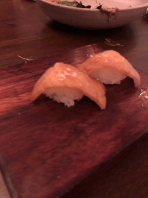 Mushroom nigiri at Uchiko in Austin