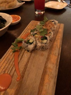 Vegetable roll! So good! at Uchiko in Austin