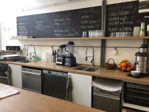 Behind  at MyRaw Food  in Brno