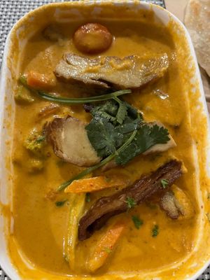 Duck curry with lychees  at Monsoon Thai Fusion in Battery Point