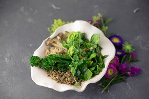 Green bowl at Verde Cafe in Moscow