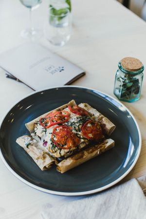 Vegan Tempe Pie at Verde Cafe in Moscow