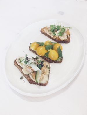 bruschetta  at Verde Cafe in Moscow