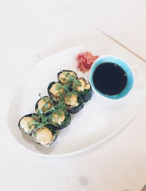 dragon rolls  at Verde Cafe in Moscow