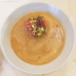 miso soup new style at Verde Cafe in Moscow