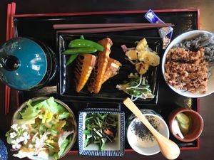 Lunch set at Cafe 85 in Kyoto