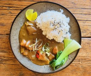 Veggie Japanese curry  at Graze in Bowness-on-windermere