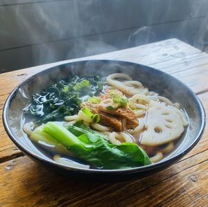Vegan Udon noodle  at Graze in Bowness-on-windermere