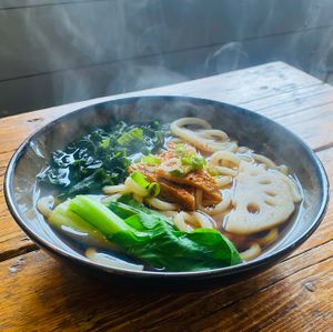 Vegeterian Udon noodle Soup at Graze in Bowness-on-windermere