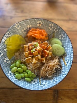 Silken tofu ( vegan ) Bowl  at Graze in Bowness-on-windermere