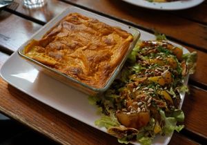 Lasagna at The Judgy Vegan in Brussels