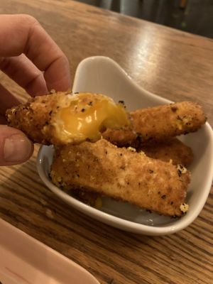 Cheese sticks at The Judgy Vegan in Brussels