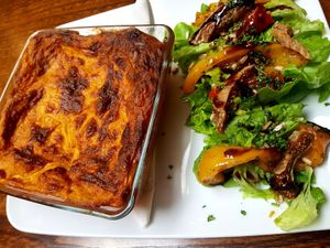 Lasagne at The Judgy Vegan in Brussels