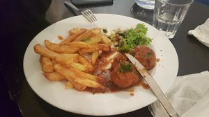 Boulets liégeois  at The Judgy Vegan in Brussels