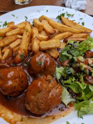 Boulets liégeoise at The Judgy Vegan in Brussels