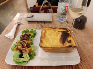 Lasagna at The Judgy Vegan in Brussels